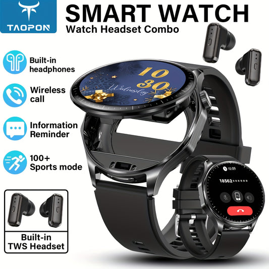 Montre Connectée 2-en-1 TAOPON – Écran AMOLED HD, Appels Sans Fil & Modes Sportifs | Homme & Femme