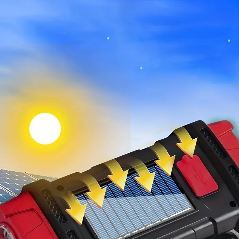 Lanterne de camping solaire à LED multifonctionnelle, lampe de poche - Topdecheztop.fr