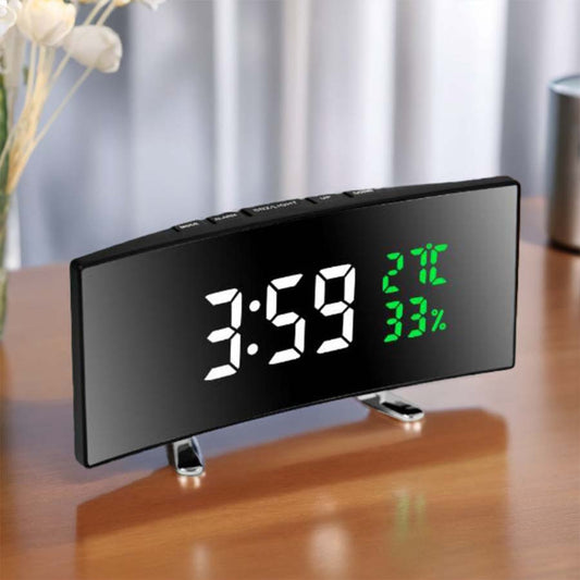 Réveil LED Multifonction Grand Ecran 6,6 Pouces - Heure Temperature Humidite USB