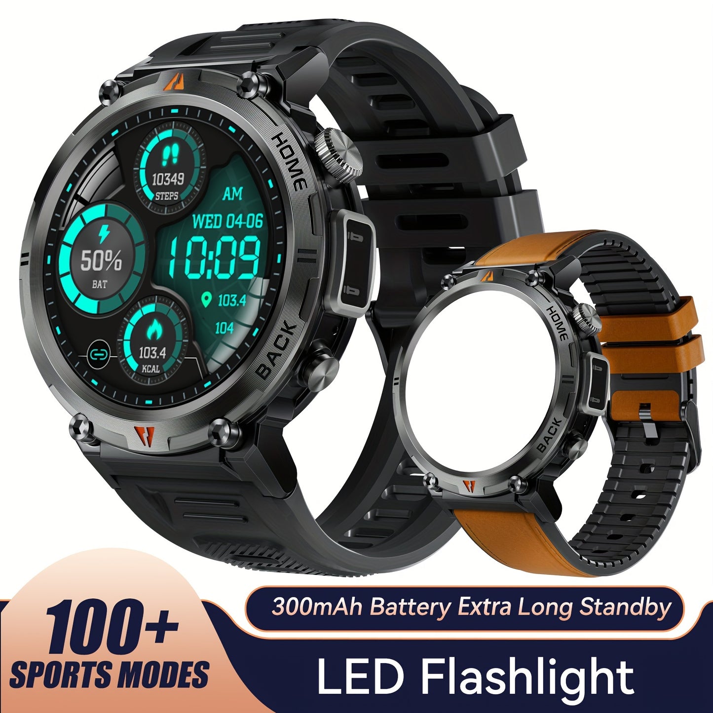 Montre connectée  pour homme avec écran TFT 360p, écran 3,68 cm - Topdecheztop.fr