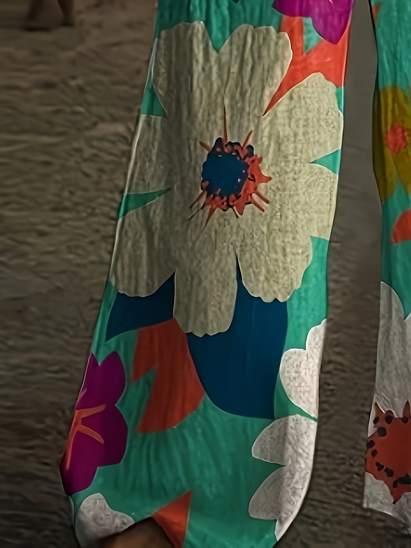 Combinaison Imprimée Florale à Poches – Bretelles, Style Vacances Été | Printemps-Été-Automne | S au XXL