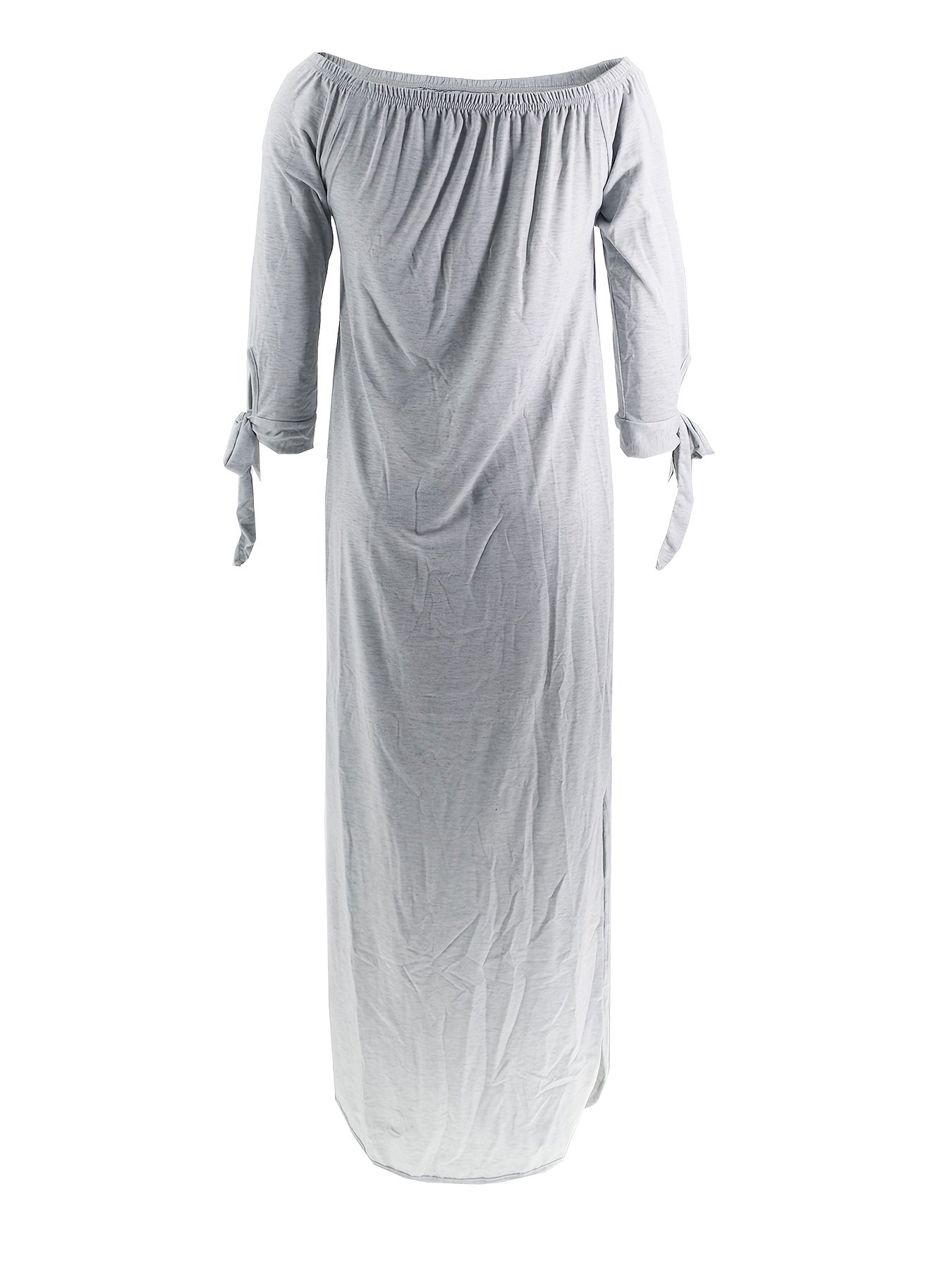 Robe Épaules Dénudées Imprimée Lettres – Style Crayon Décontracté | Printemps-Automne | S au XXL