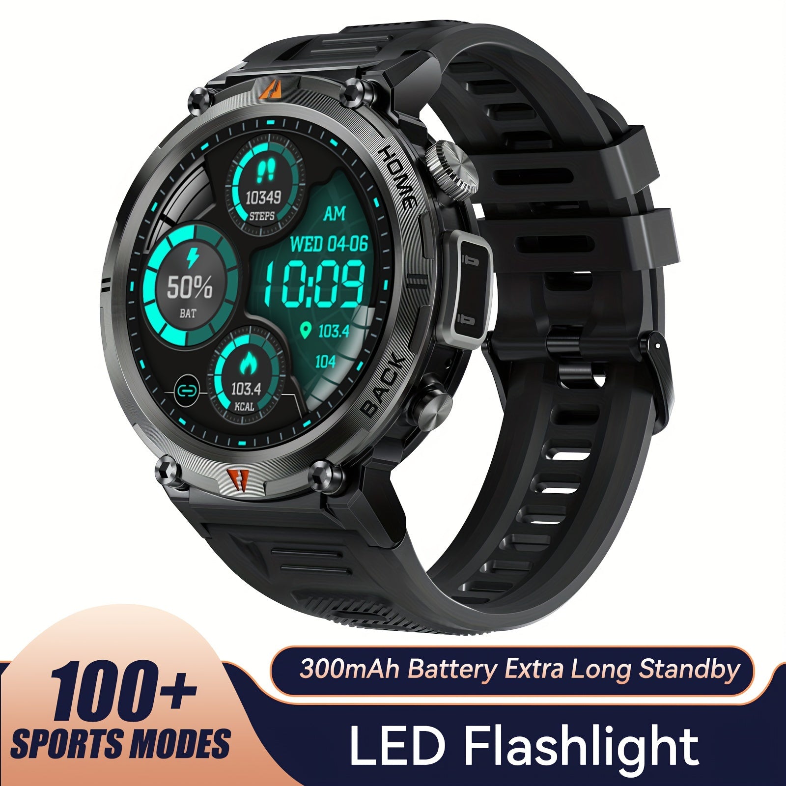 Montre connectée  pour homme avec écran TFT 360p, écran 3,68 cm - Topdecheztop.fr
