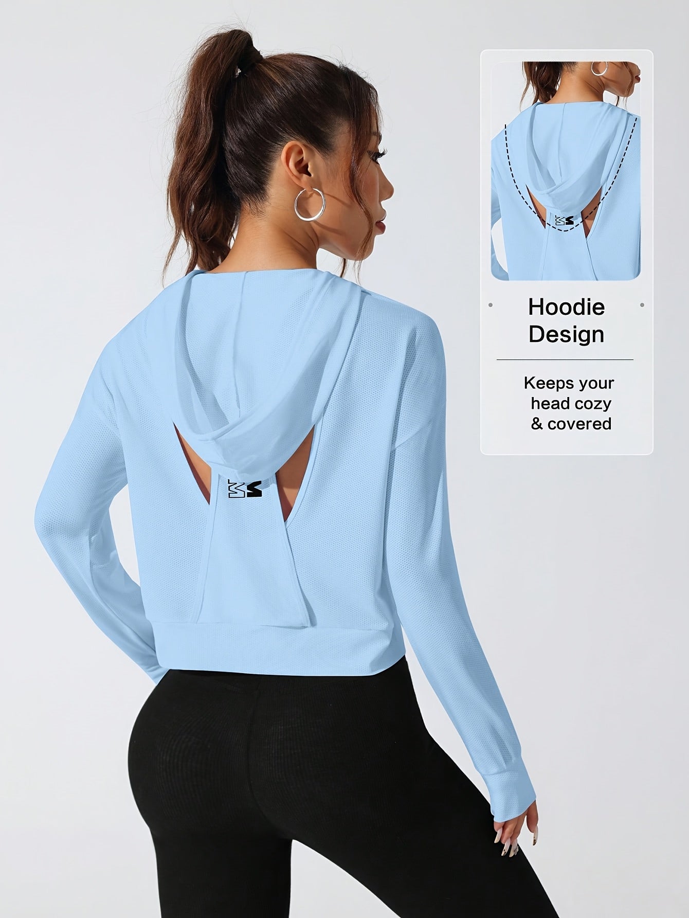 Sweat à capuche  à manches longues pour femme - Topdecheztop.fr
