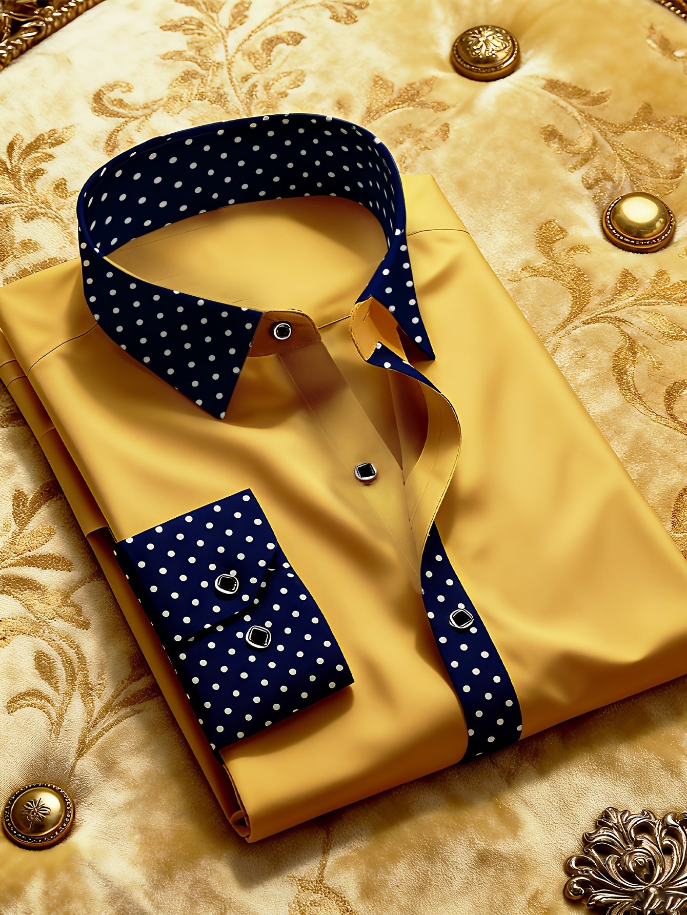 Chemise Homme Manches Longues Col Revers Couleur Unie Coupe Slim 100% Polyester Decontractee - 4 Coloris FR S-XL