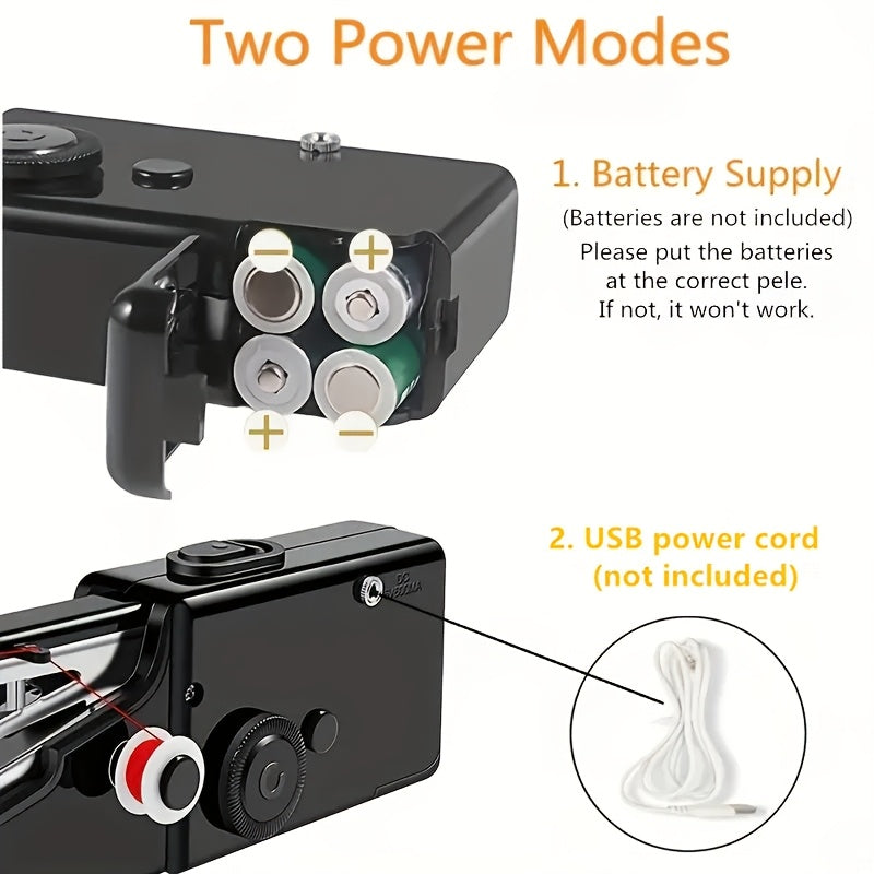Machine a Coudre Portable Sans Fil - Electrique, Compacte, Tous Tissus