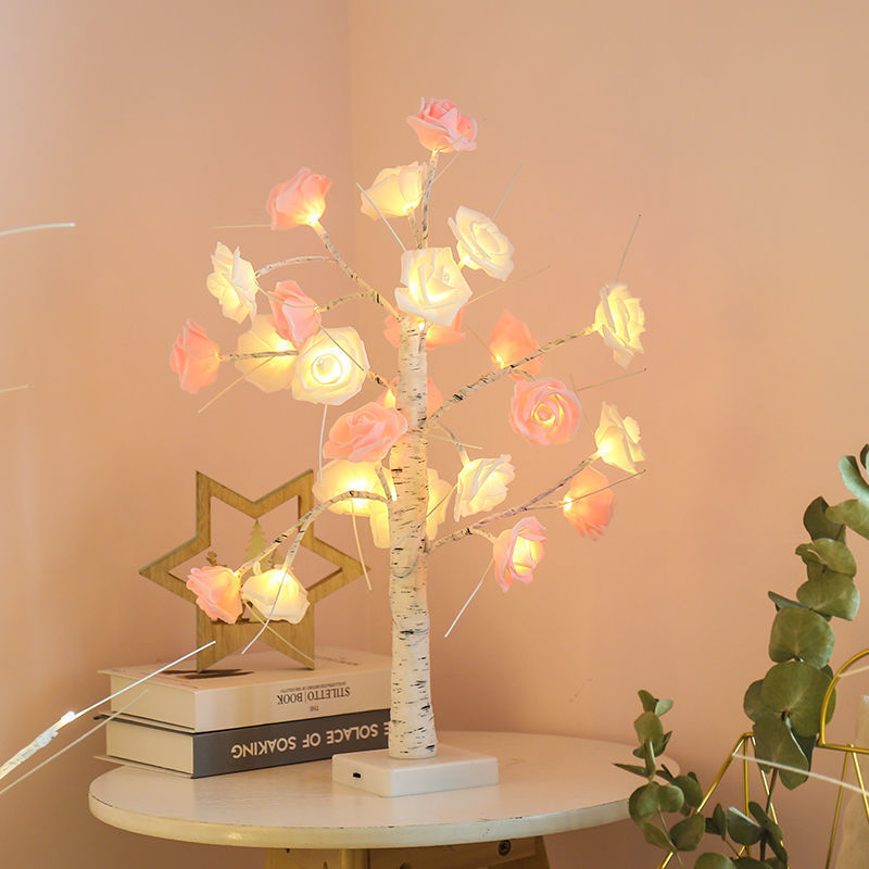 Lampe  avec roses brillantes - Topdecheztop.fr