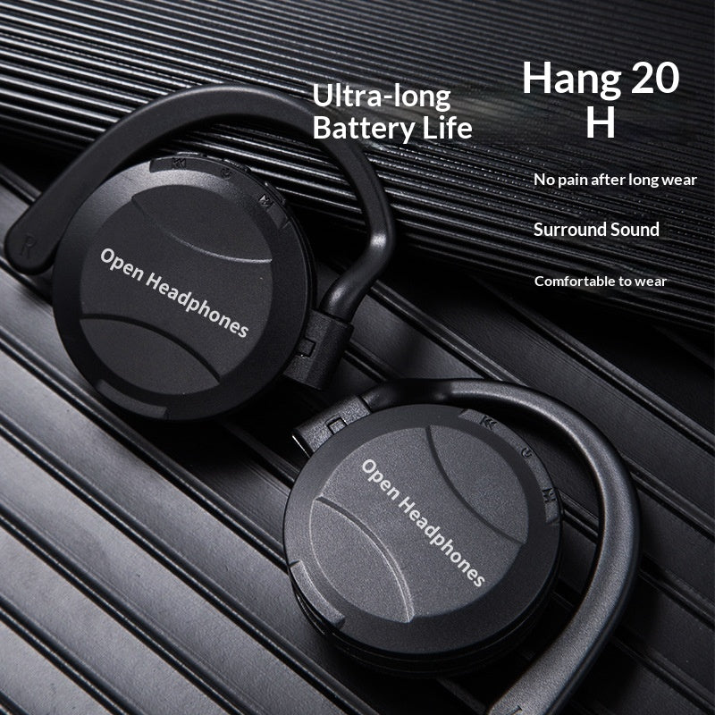 Ecouteurs Bluetooth Sport Contour Oreille - Plein Air, Randonnee, +8h Autonomie, Latence Ultra-Faible