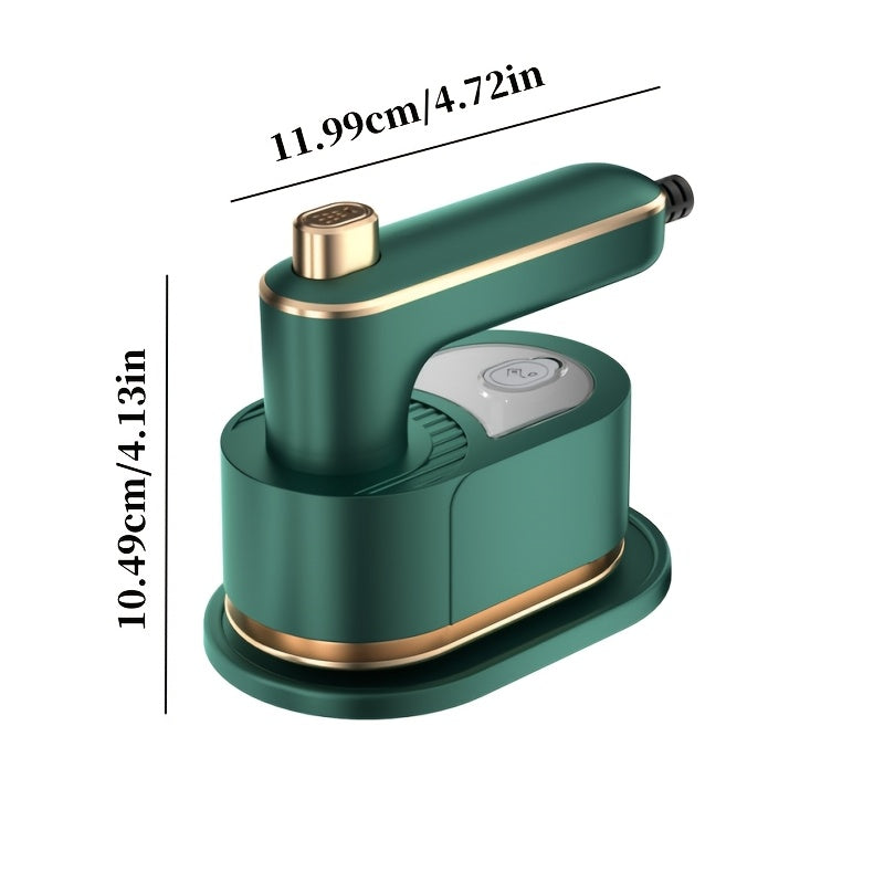 Mini Fer a Repasser Portable Chauffage Rapide - Vapeur 1000W ou Sans Vapeur 40W Maison et Voyage Vert Gris
