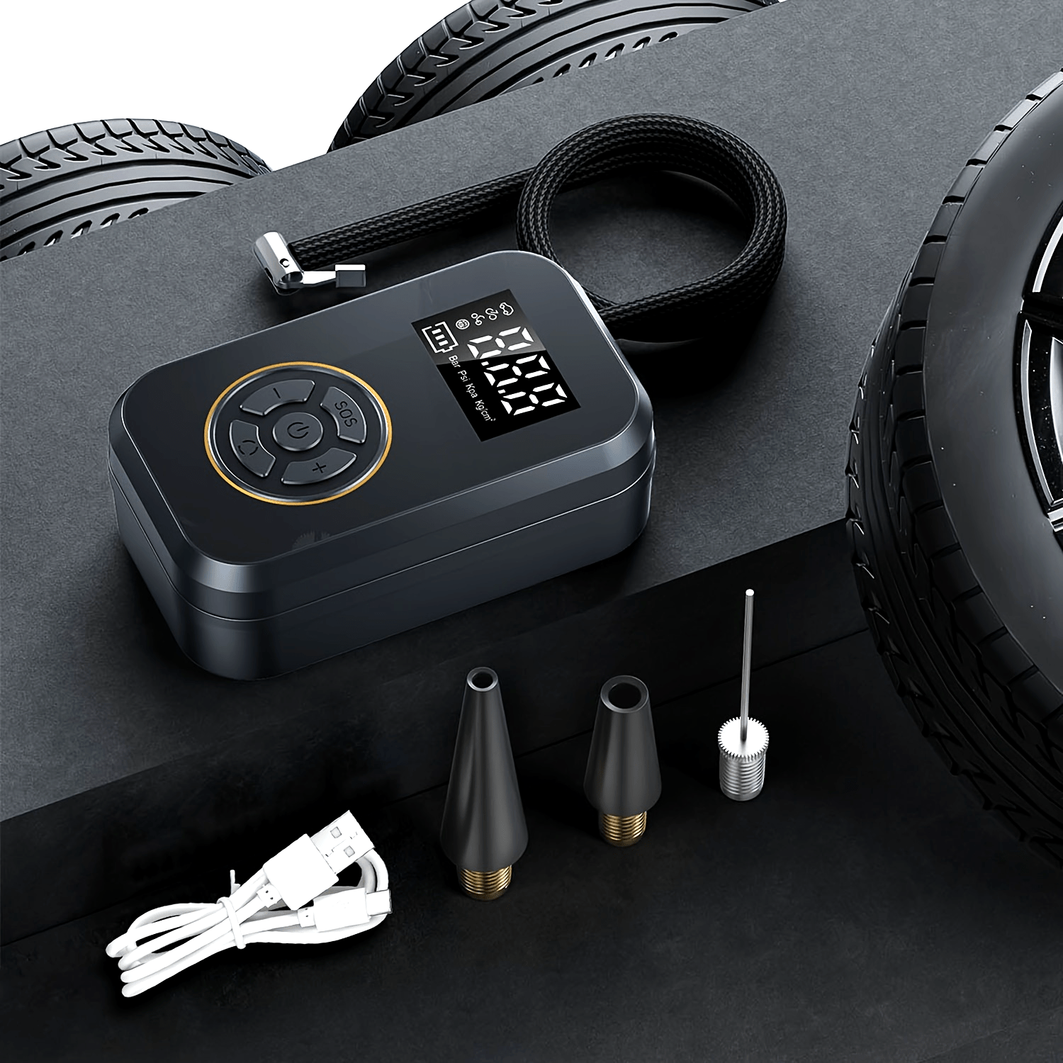 Compresseur d'air portable 150 psi - Pompe à air sans fil - Topdecheztop.fr