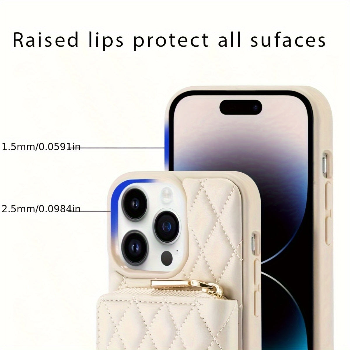 Étui Téléphone Similicuir avec Fermeture Éclair – Support, Protection Objectif – iPhone & Samsung 📱✨