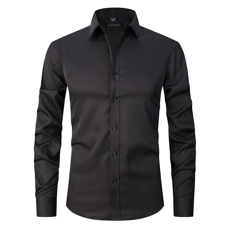 Chemise Stretch Homme Manches Longues - Infroissable, Coupe Ample, Usage Pro, 11 Coloris