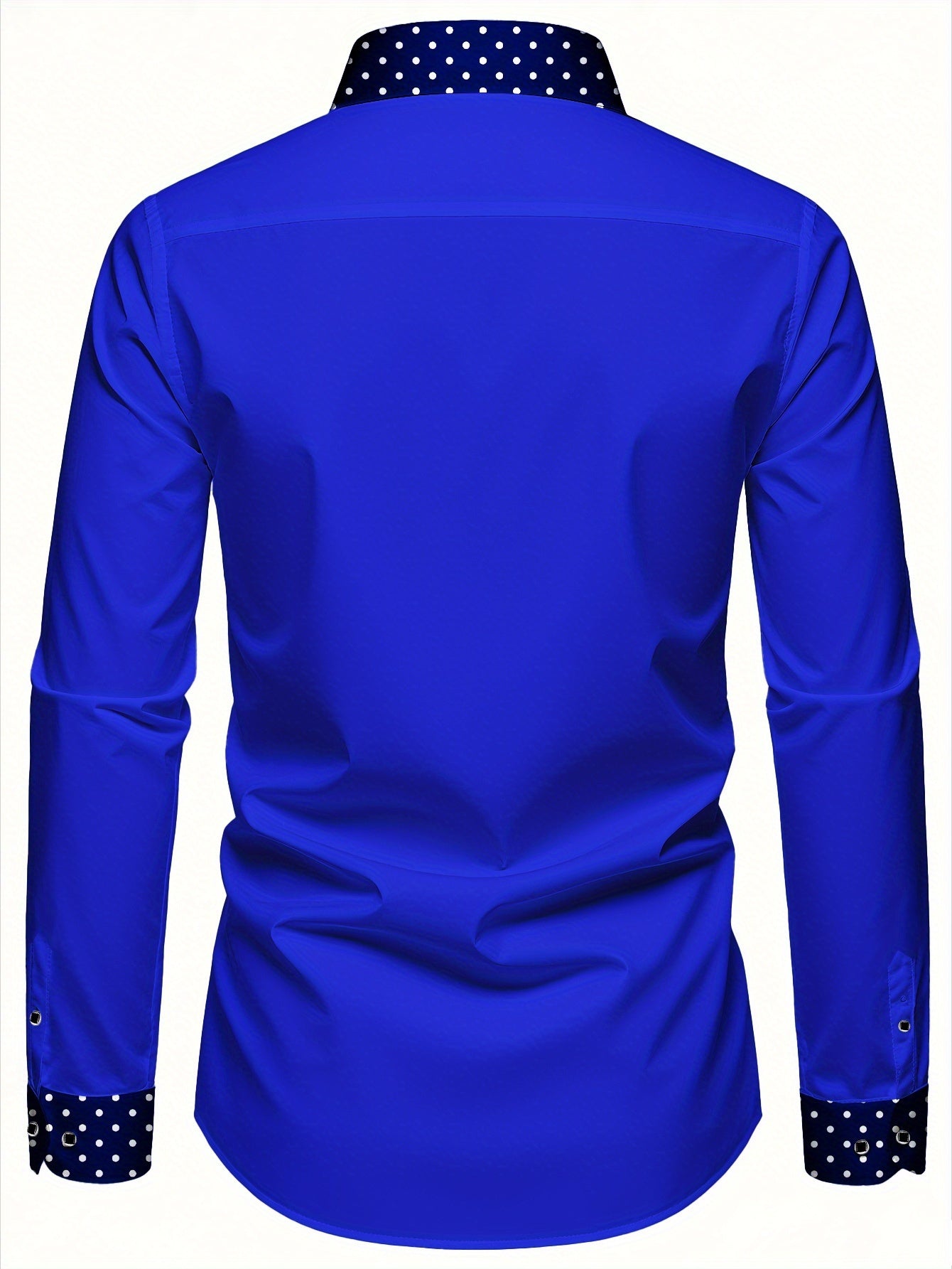 Chemise Homme Manches Longues Col Revers Couleur Unie Coupe Slim 100% Polyester Decontractee - 4 Coloris FR S-XL