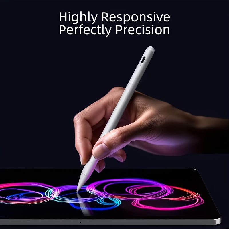 Stylet Tactile Rechargeable USB Haute Precision - Batterie 120mAh Longue Autonomie Blanc