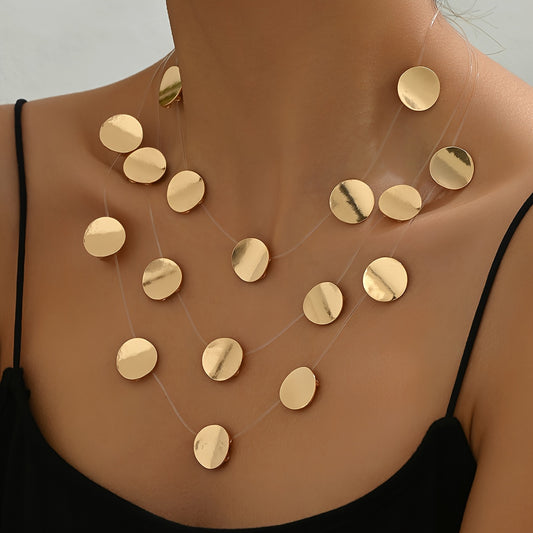 Collier géométrique circulaire - Topdecheztop.fr