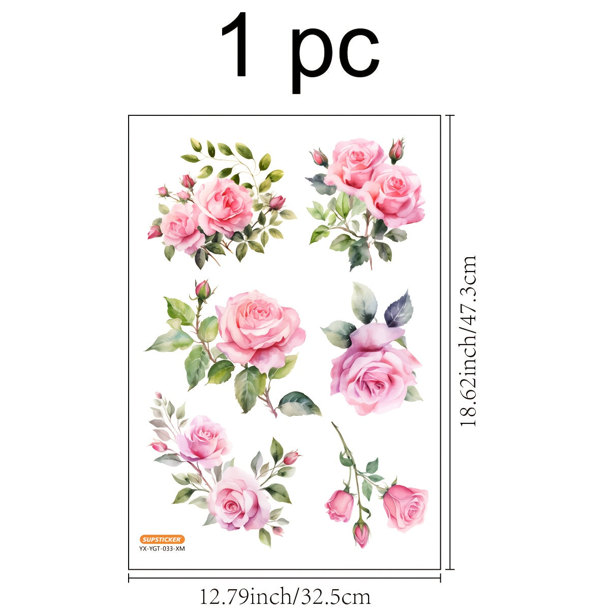 Sticker Autocollant Baignoire Lavabo Motif Floral - Vinyle, Facile a Poser, 4 Coloris, 32x47cm