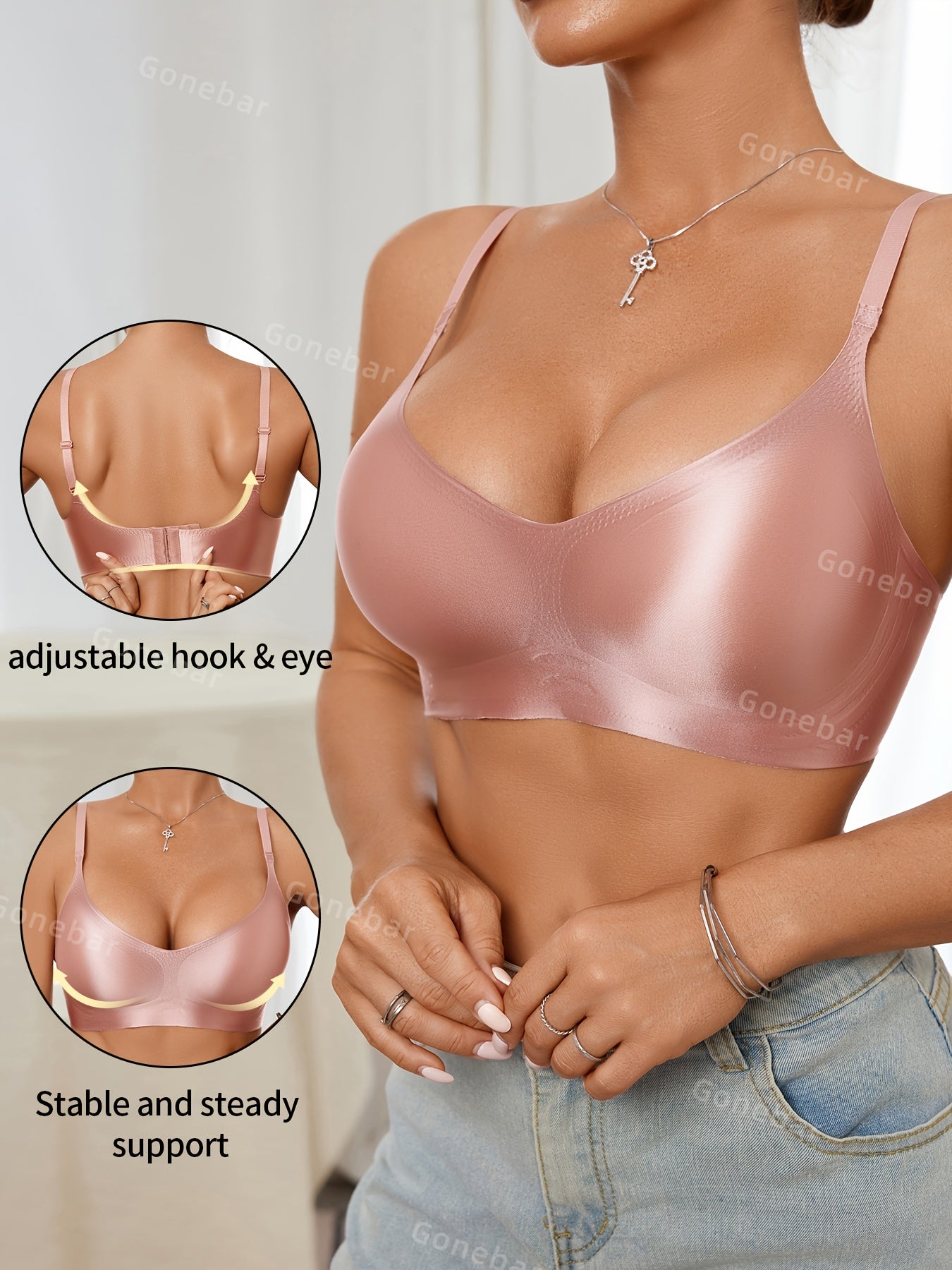 Lot de 3 Soutiens-Gorge Sans Coutures Femme - Brassiere Confort Invisible