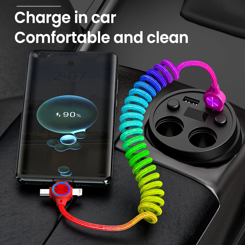 Câble de charge rapide rétractable 3 en 1 - Topdecheztop.fr