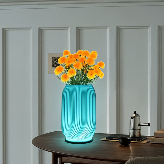 Lampe Vase Minimaliste RVB — Télécommandée, 16 Couleurs, Alimentation USB, 3 Modèles