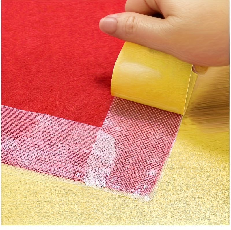Lot 2 rubans adhesifs double face haute resistance - Caoutchouc synthetique, 0.99cm x 5m, sans residus, tapis moquette