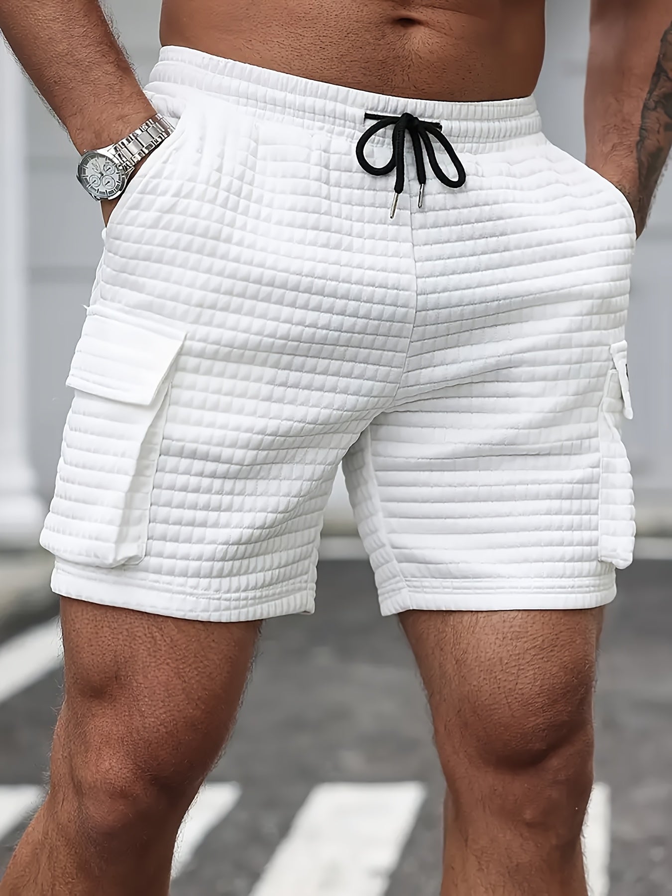 Les shorts décontractés respirants élastiques gaufrés à la mode - Topdecheztop.fr