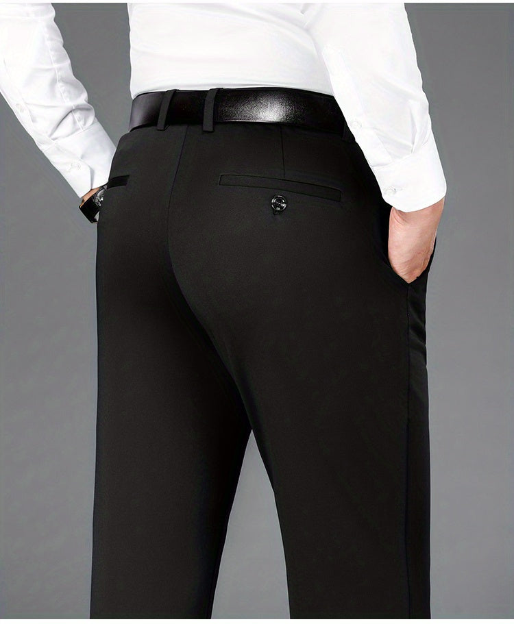 Pantalon Habillé Homme Classique – 93,5% Polyester 6,5% Élasthanne, Coupe Régulière, 6 Coloris XS-XXL
