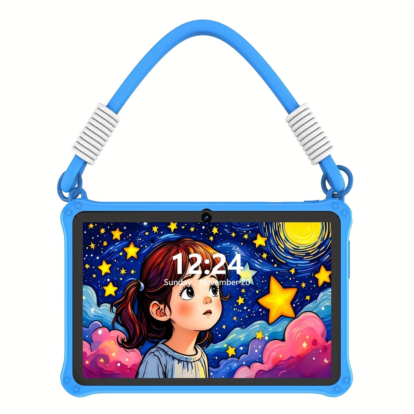Tablette Enfants 7 Pouces Android 13 - Etui de Protection, 2GB RAM + 32GB ROM, Processeur Quadricœur, Double Camera, Wi-Fi, USB-C, 3 Ans et Plus