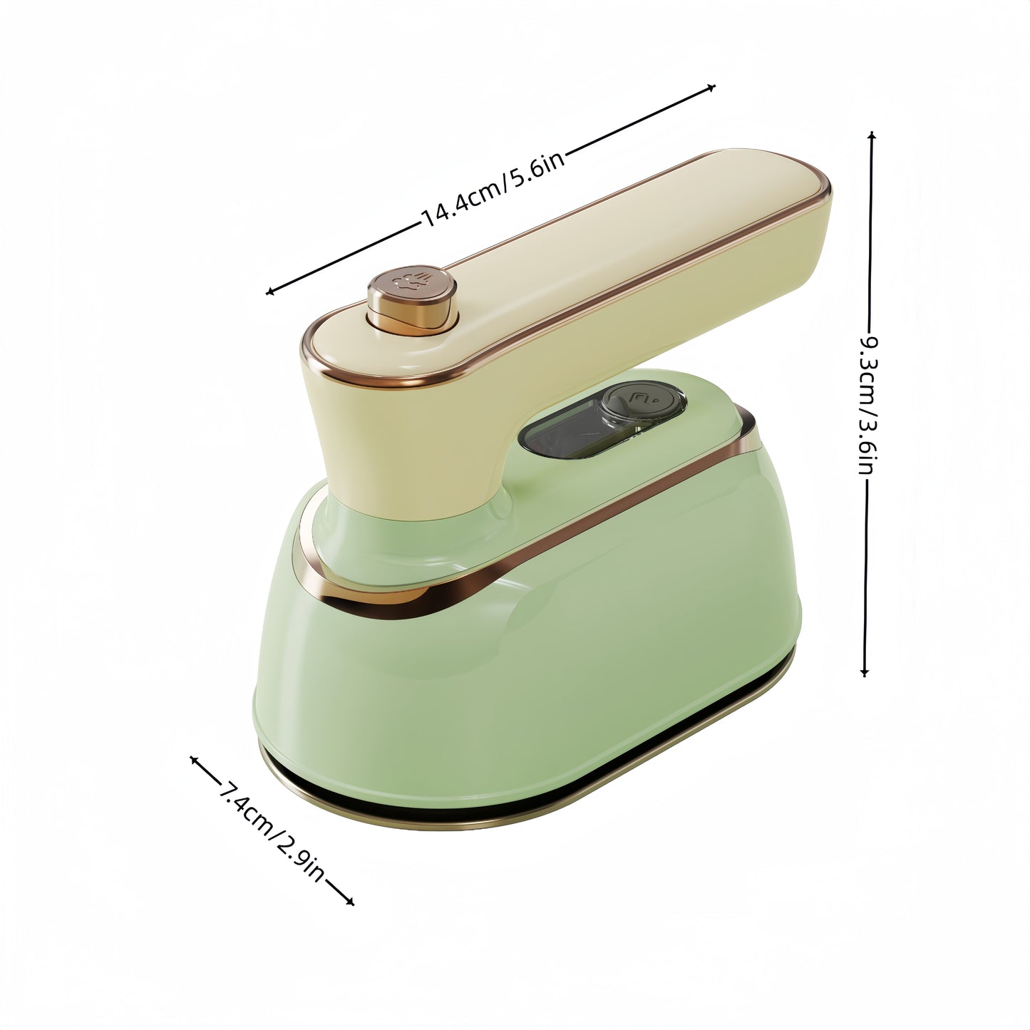 Mini Fer a Repasser Portable Chauffage Rapide - Vapeur 1000W ou Sans Vapeur 40W Maison et Voyage Vert Gris