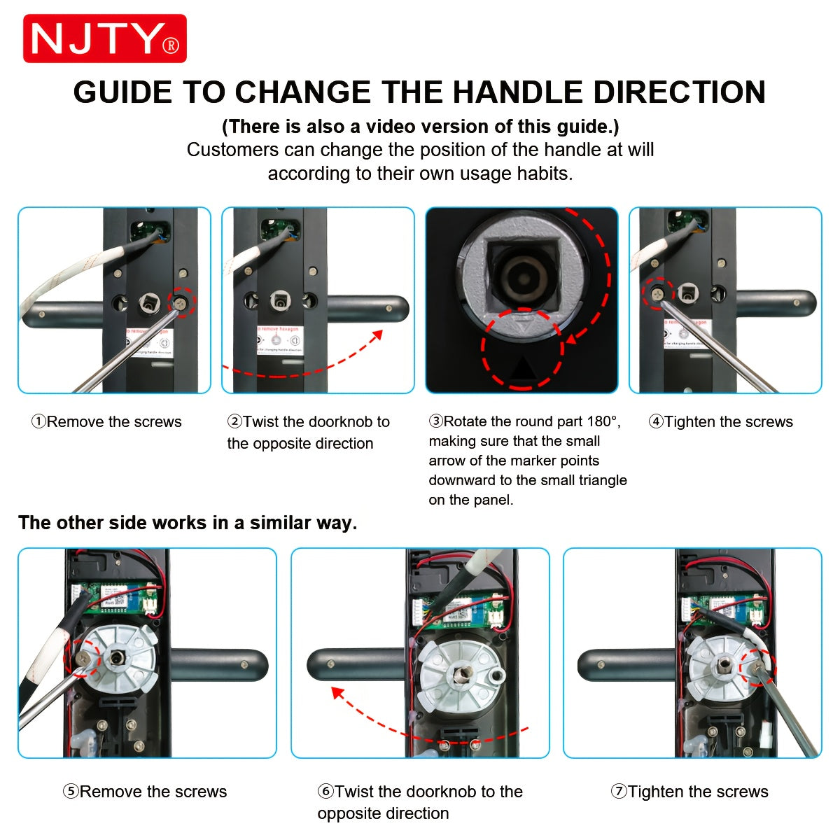 Serrure Connectée NJTY TUYA Wi-Fi – Empreinte Digitale, Combinaison, Carte, Application & Clé | Maison, Hôtel, Bureau