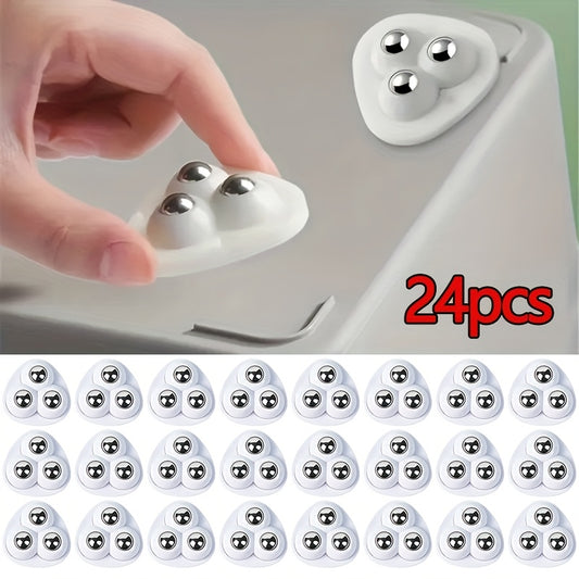 Roulettes Pivotantes Auto-Adhesives 360 - Lot de 24 pour Meubles et Bricolage