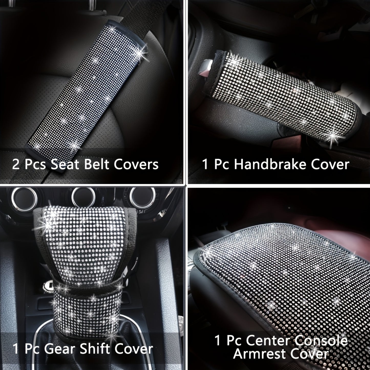 Kit 30 Strass Decoration Interieur Voiture - Volant & Grilles d'Aeration