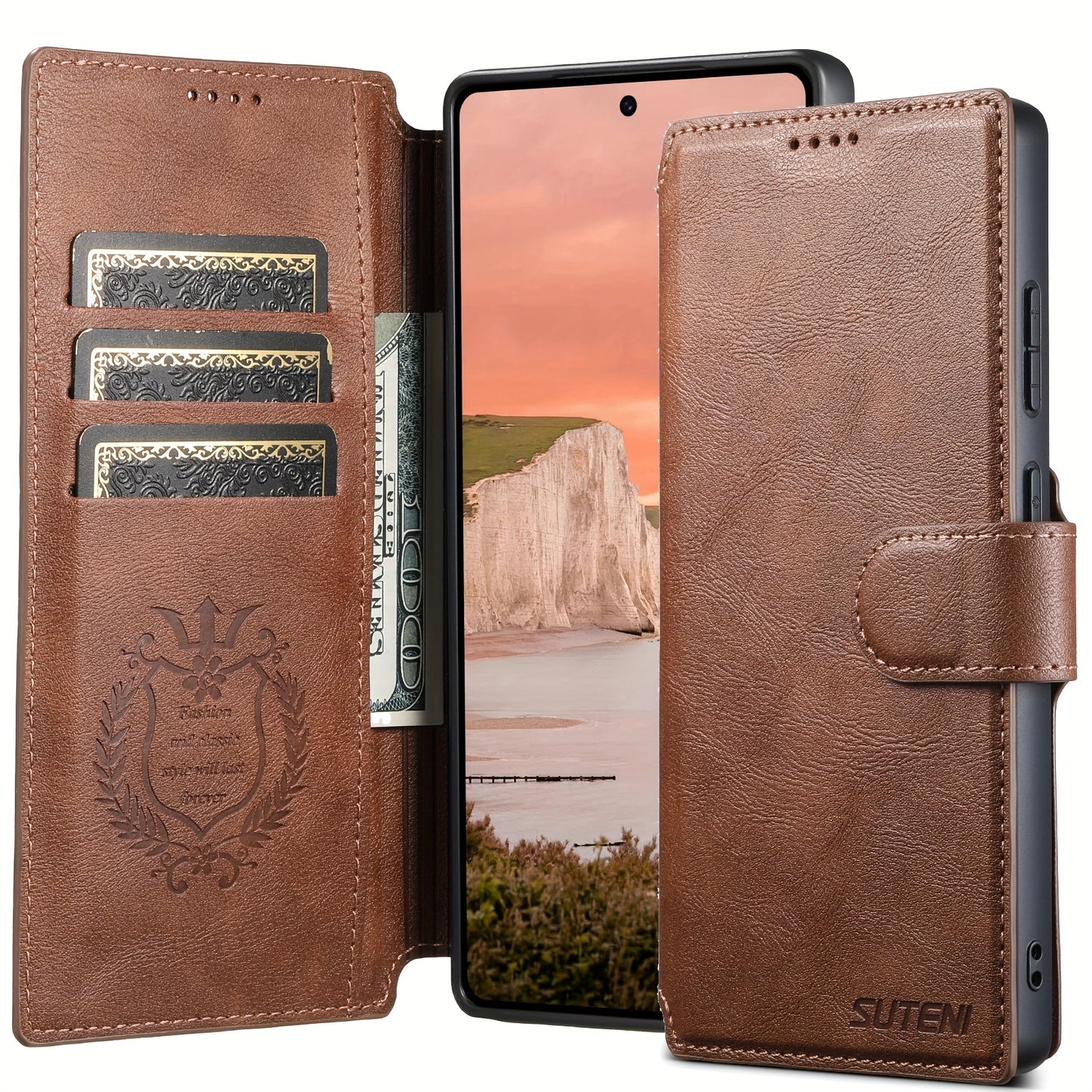 Étui Samsung Galaxy Ultra SUTENI – Similicuir, Recharge Sans Fil, Boucle Magnétique, 3 Coloris