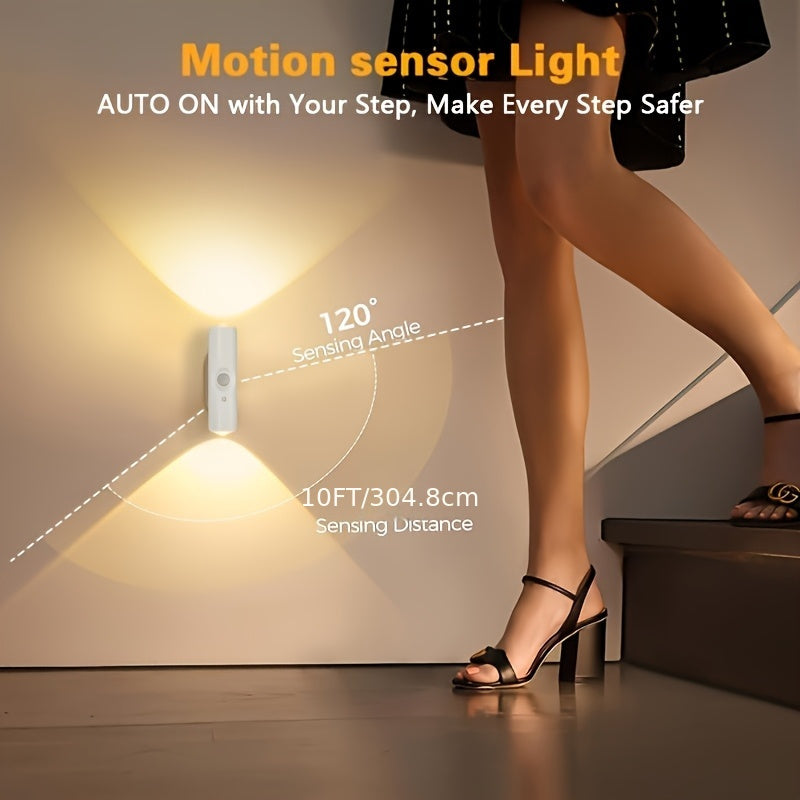 Lot 3 Appliques Murales LED Oeil de Chat Detecteur Mouvement RGB Rechargeable USB