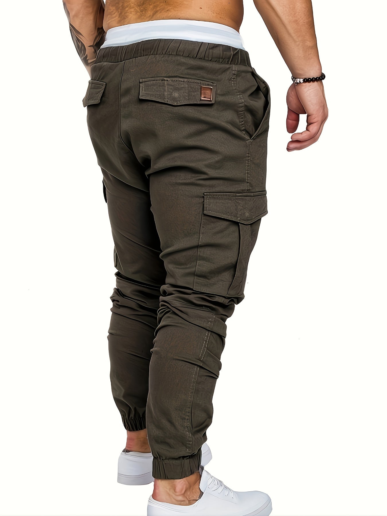 Pantalon Cargo Homme Multi-Poches – 95% Coton, Coupe Régulière, 7 Coloris, S à XXL