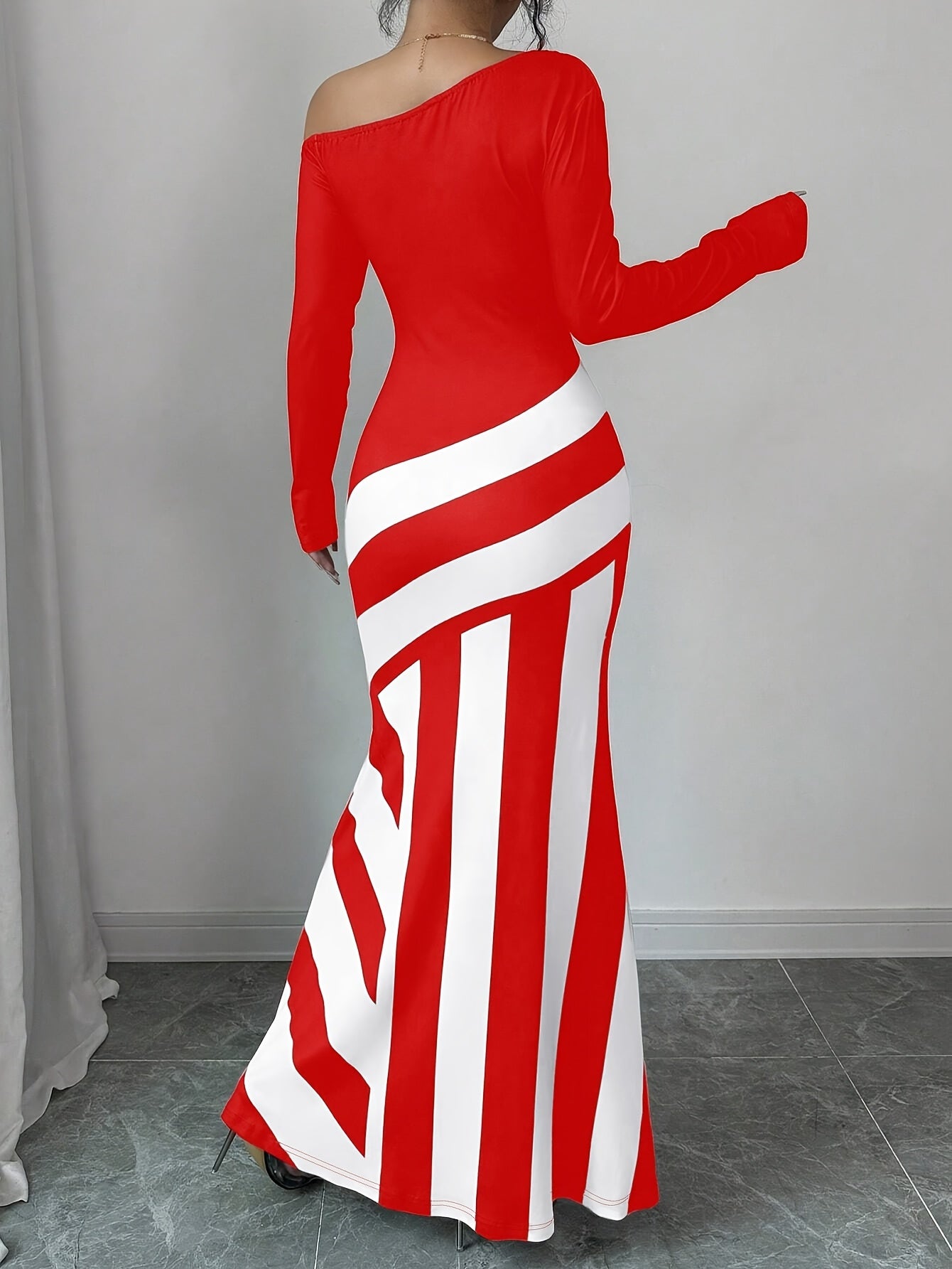 Robe Multi-Positions Femme - Asymetrique, Motif Geometrique, Style Elegant, 3 Coloris