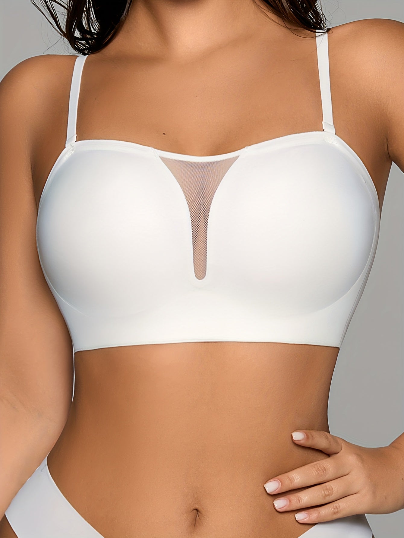 Soutien-Gorge Bustier Sans Armatures Femme - Effet Push-Up, Rembourrage Amovible