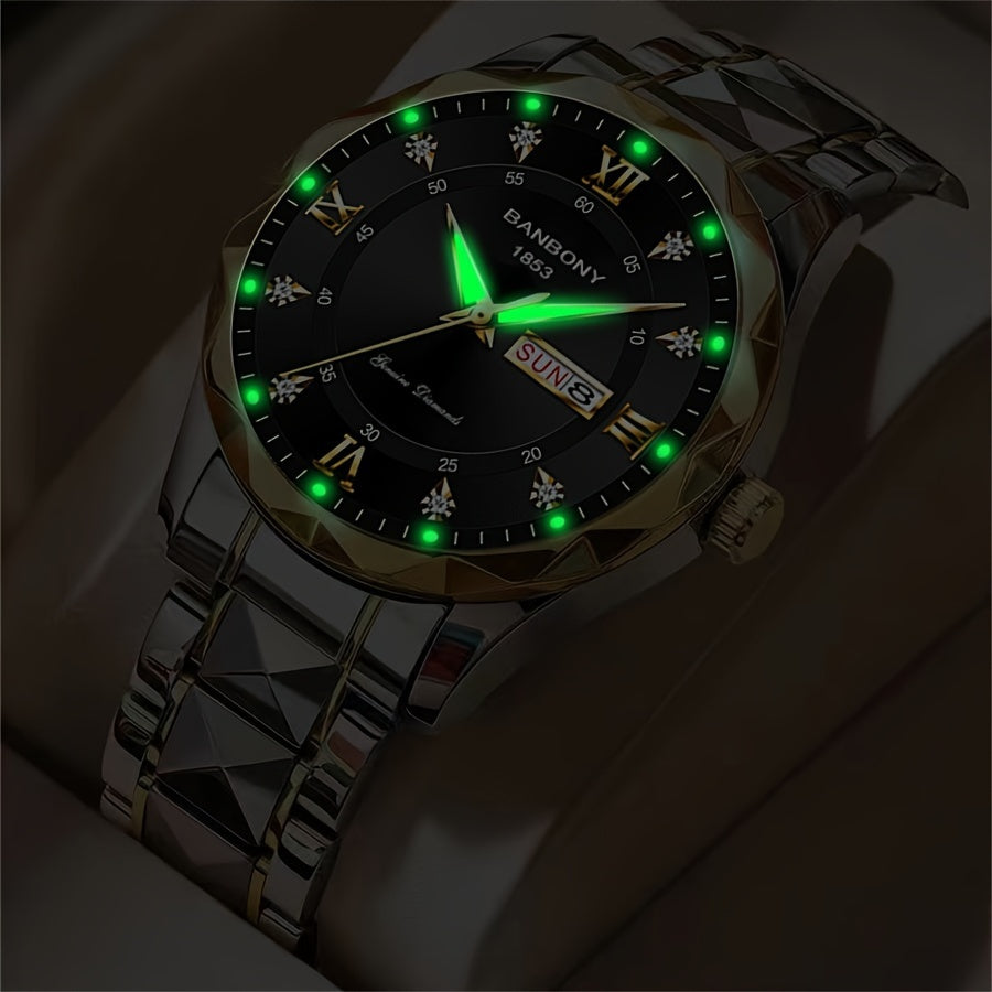 Montre multifonctionnelle pour homme avec bracelet en acier inoxydable - Topdecheztop.fr