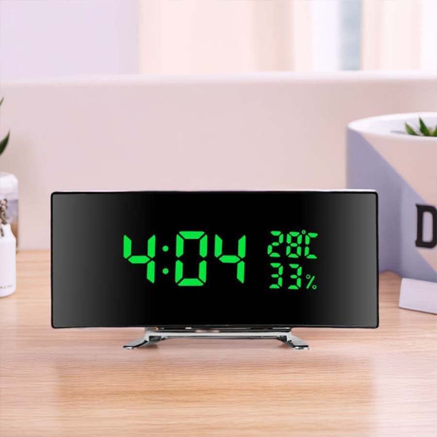 Réveil LED Multifonction Grand Ecran 6,6 Pouces - Heure Temperature Humidite USB