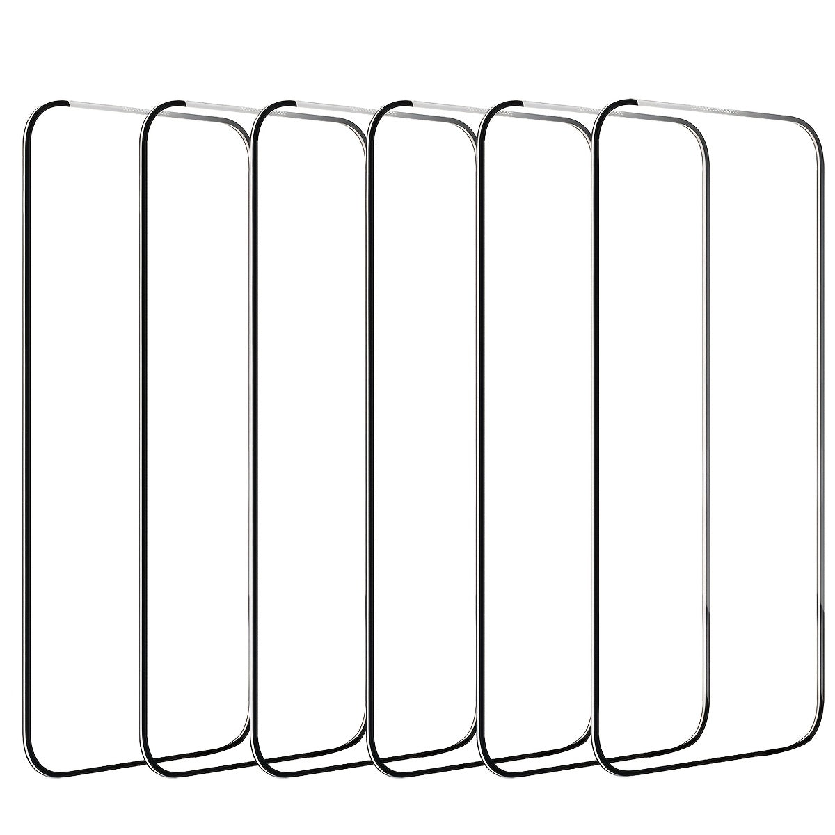 Lot de 6 protections d’écran 9D en verre trempé pour iPhone