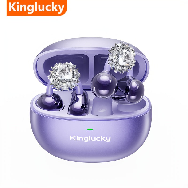 Écouteurs Sans Fil à Clip KINGLUCKY — Style Boucles d'Oreilles, Contrôle Tactile & Étui | 3 Coloris