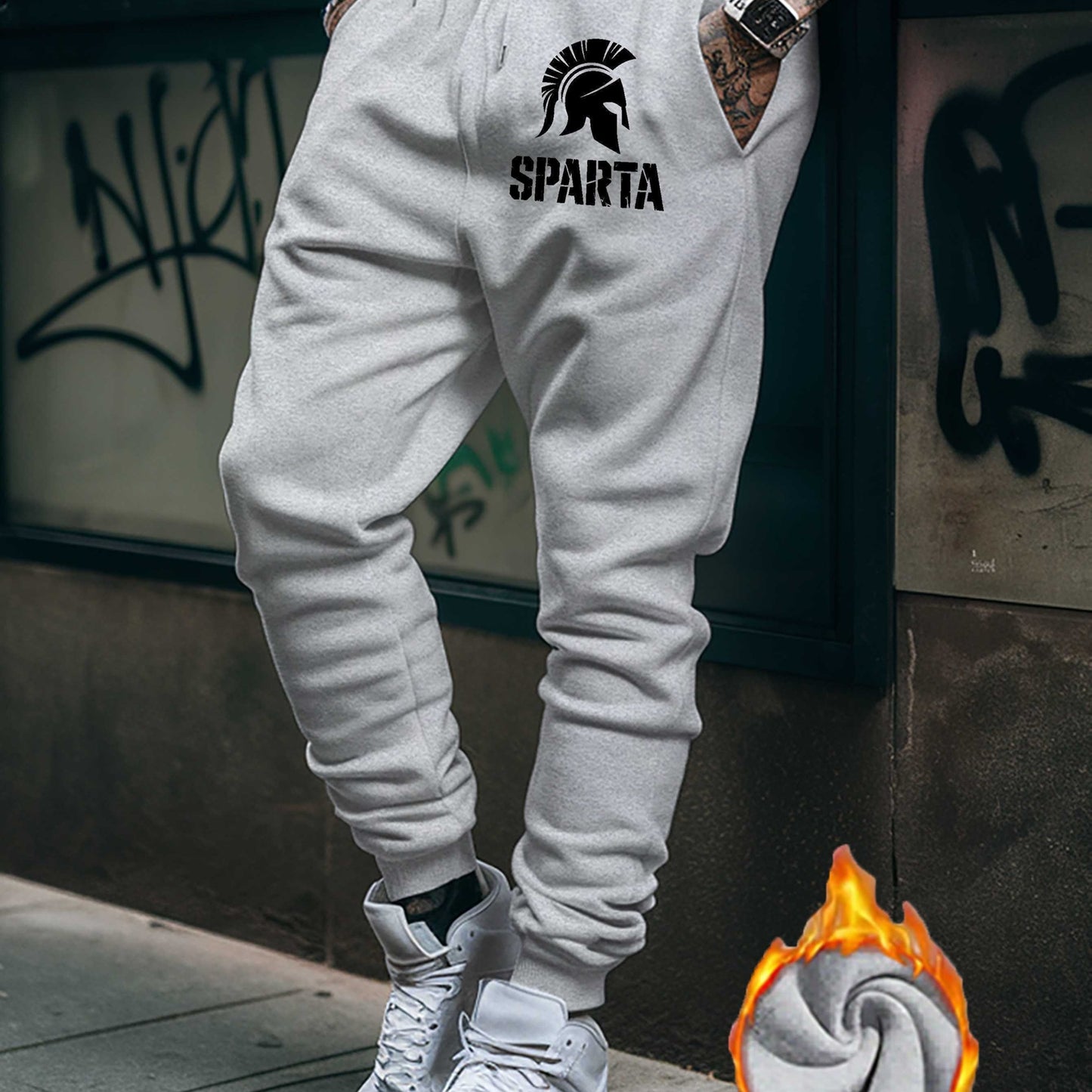 Pantalon Graphique Sparta Soccer Club Homme – 100% Polyester, 12 Coloris, S à XXL