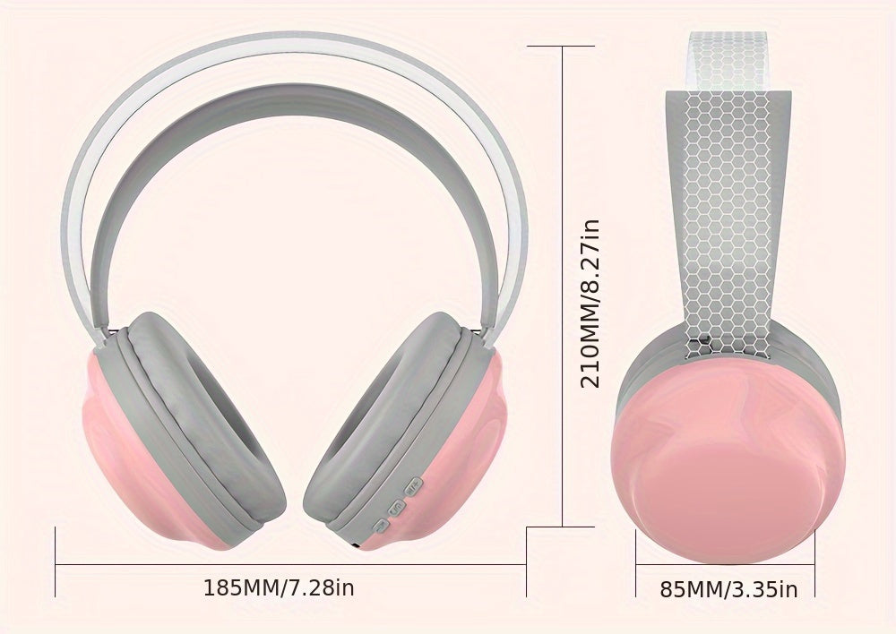 Casque Sans Fil Bluetooth 5.3 – Léger, Micro Intégré, Lumières LED & Batterie 360mAh | 5 Coloris
