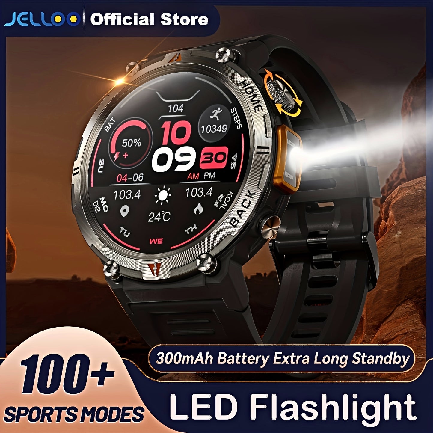 Montre connectée  pour homme avec écran TFT 360p, écran 3,68 cm - Topdecheztop.fr