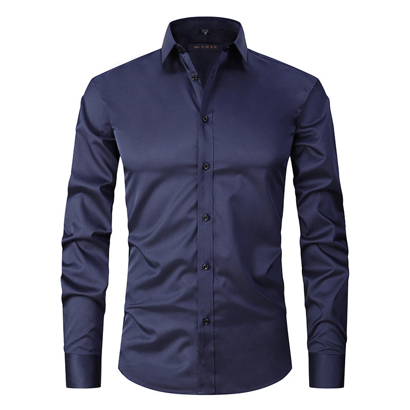 Chemise Stretch Homme Manches Longues - Infroissable, Coupe Ample, Usage Pro, 11 Coloris