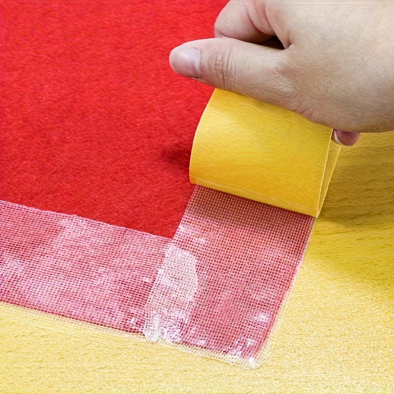 Lot 2 rubans adhesifs double face haute resistance - Caoutchouc synthetique, 0.99cm x 5m, sans residus, tapis moquette