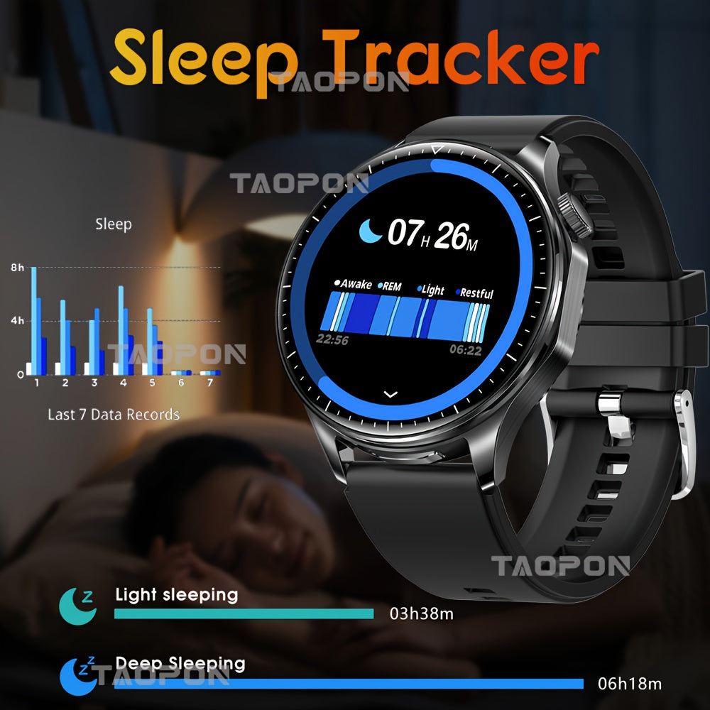 Montre Connectée 2-en-1 TAOPON – Écran AMOLED HD, Appels Sans Fil & Modes Sportifs | Homme & Femme