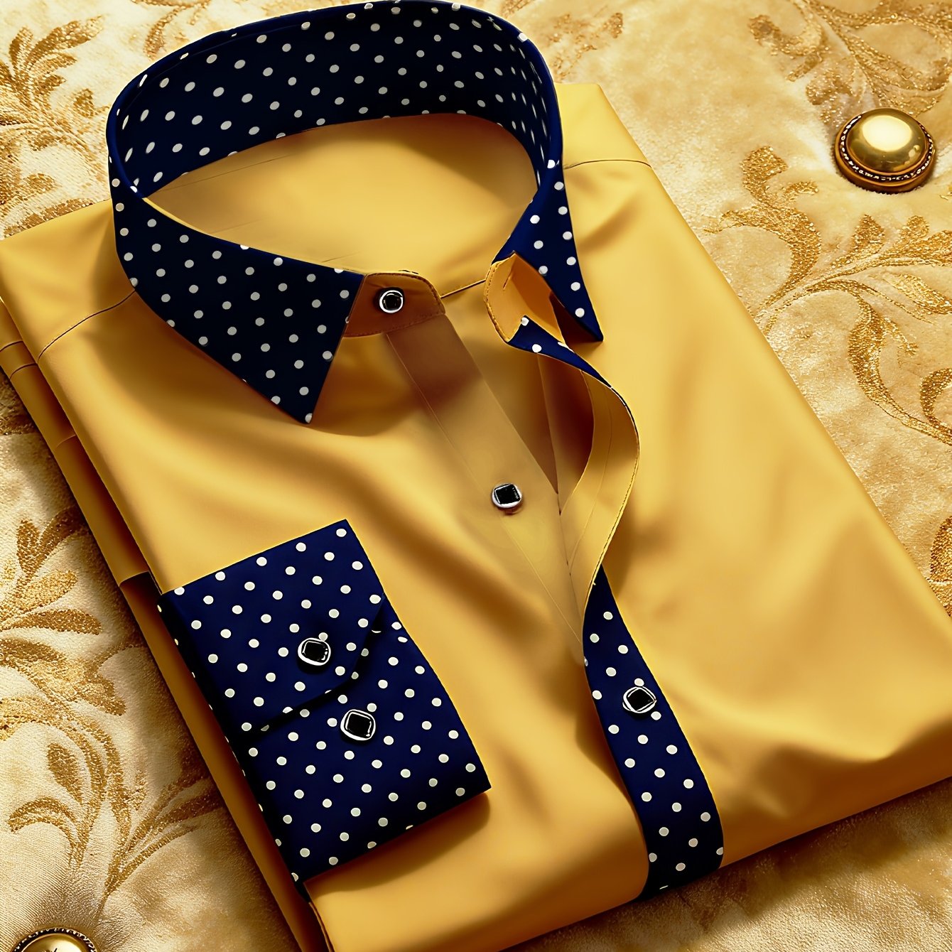 Chemise Homme Manches Longues Col Revers Couleur Unie Coupe Slim 100% Polyester Decontractee - 4 Coloris FR S-XL
