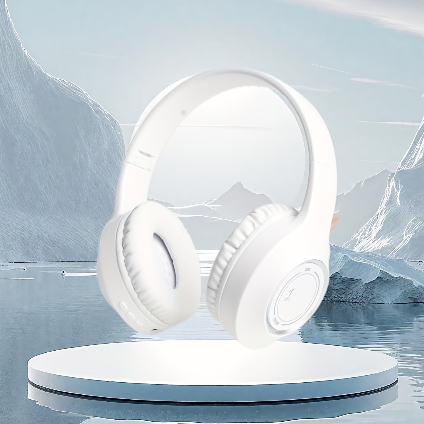 Casque Sans Fil Supra-Auriculaire Pliable – Micro Intégré, Batterie 150mAh & USB-C | Thème Anime & Film | Noir & Beige