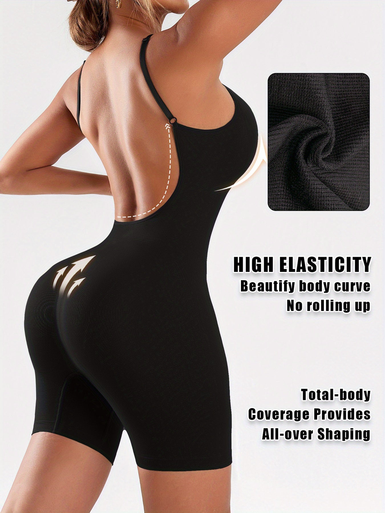 Body Une Pièce Élégant Femme — 85% Polyamide, Support Élevé, 3 Coloris, S-XXL