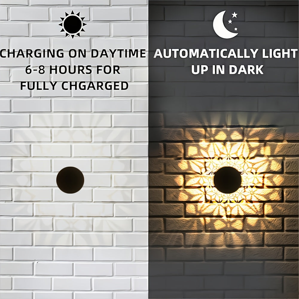 Lot de 2 Appliques Solaires Murales Extérieur RGB – Capteur Auto & Intensité Variable
